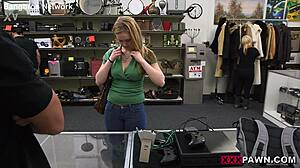 Playing fun games to earn a pearl necklace on blonde's natural tits 😏💦