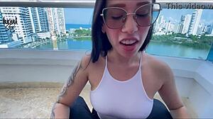 Hey, that horny latina gives a delicious blowjob and anal