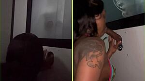 Sucking strangers through gloryhole