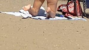 Pink Princess On Hidden Beach Candid