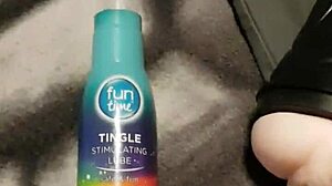 horny subslut wanks daddy's cock with toys