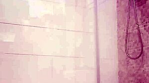 hot girl gets horny in the shower with her toy