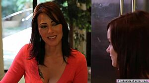 busty milf flirting with her sexy friend all evening