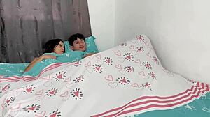 Watching Horror Movie With Horny Stepsister Ends In Intense Milking