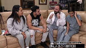 Mia's Pussy Blasted While Brother Watches POV