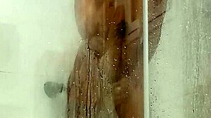 hot girl gets horny in the shower with her toy