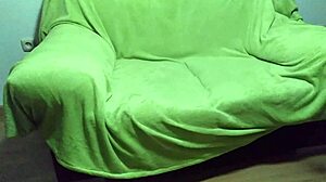 i cum on the couch with my eight-inch dildo