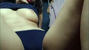 Bold striptease hardens the dick in the office