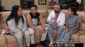 Mia's Pussy Blasted While Brother Watches POV