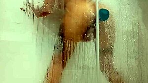 hot girl gets horny in the shower with her toy