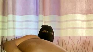 Whore pleasing herself with a dildo in a nice masturbation