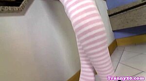 amateur trans babe in threeway with group