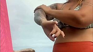 Swollen And Wet On The Beach, Ready For Cock