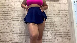 hot stepsister without panties gets a powerful orgasm