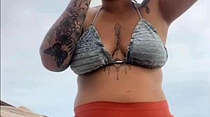 Swollen And Wet On The Beach, Ready For Cock