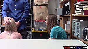 Young Couple Busted Fucking In A Store By A Mall Cop