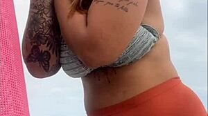 Swollen And Wet On The Beach, Ready For Cock