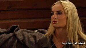 Horny Blonde Dom Undresses Tight Slaves.