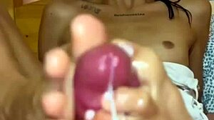 Pampering The Tiny Feet Of A Latina With A Relaxing Footjob