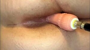 sexy pale pawg teases with fuck machine from all angles