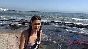 Super Cute Brianna Arson Gives Intense Head In Public POV During Coastal Cruise