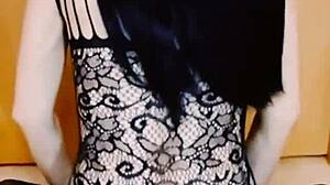 wow, milf does a sexy striptease with toys and gets big cock in tight holes