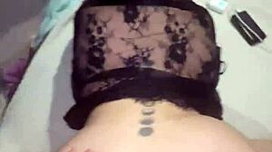 pawg latina milf bouncing big butt on husband's huge cock