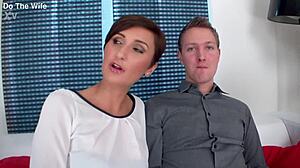 Euro wife gabrielle gucci sucks big black cock