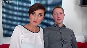 Euro wife gabrielle gucci sucks big black cock