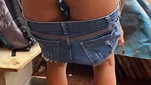 Young Schoolgirl Leaves Class for Street Sex with Construction Worker at Building Site