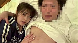 college girl cheats with friend at love hotel, craving men's cocks 😈