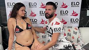 Colombian young silvye abou with big tits in casting preview for bucaramanga's spicy room