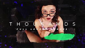 After a hot massage, the brunette babe feels intense pleasure from a good dicking.