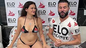 Colombian young silvye abou with big tits in casting preview for bucaramanga's spicy room