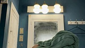 ivy19921 takes a relaxing shower in retro style