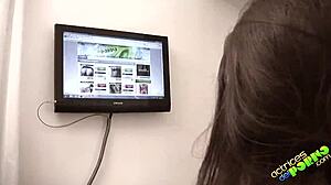 brunette spanish parody blowjob with big tits