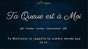 French femdom gives jerk off instructions with dirty talk