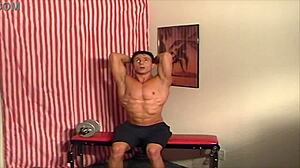 18 year old reese rideout strips naked during intense workout.