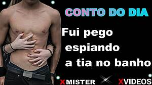 i got caught spying on my aunt in the bath.