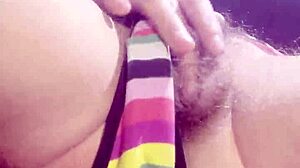 Brunette's First Time Cumming On Camera With Hairy Wet Pussy Dripping During Masturbation