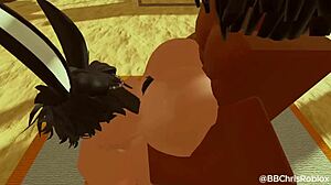 Black bull fucking femboy bunny in roblox spanish sub!