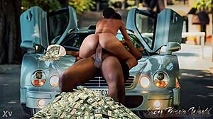 a bad ass redbone rides big black cock with bubble butt