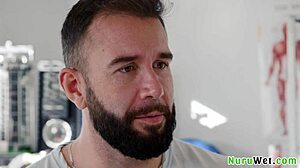 Sexy Blonde Teen Explains Nuru Massage Before Intense Action with Anna Claire Clouds!