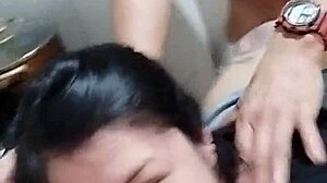 Amateur Colombian MILF gets fucked while cooking, ending up creampied and full of cum.