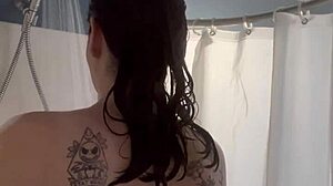 ivy19921 takes a relaxing shower in retro style