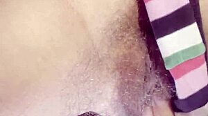 Brunette's First Time Cumming On Camera With Hairy Wet Pussy Dripping During Masturbation