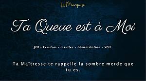 French femdom gives jerk off instructions with dirty talk