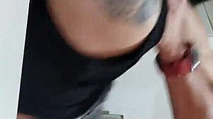 Amateur Colombian MILF gets fucked while cooking, ending up creampied and full of cum.