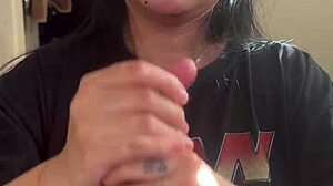 good asian sucks big cock, gets creampie in doggystyle