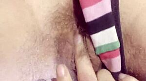 Brunette's First Time Cumming On Camera With Hairy Wet Pussy Dripping During Masturbation